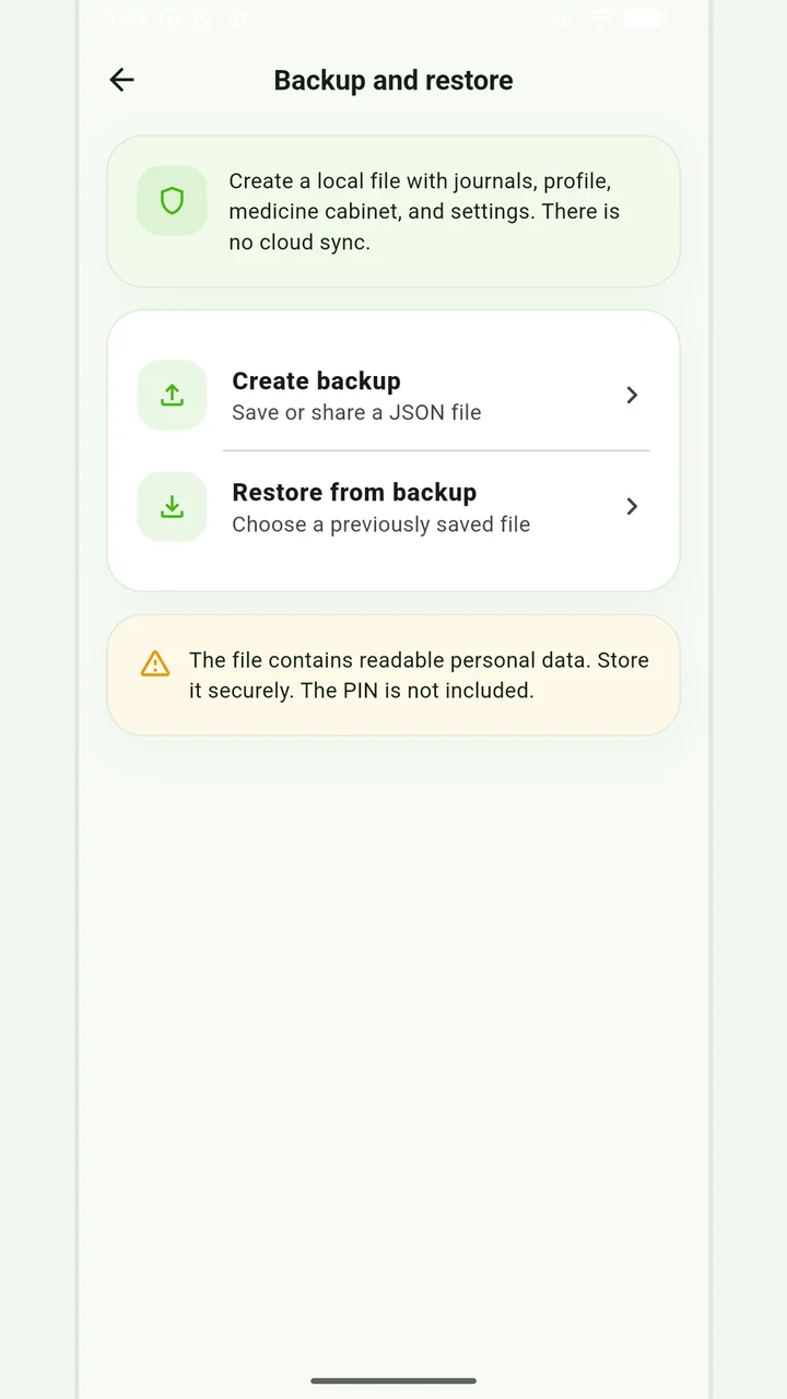 Vesometr backup and recovery