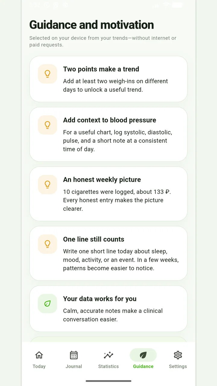 Vesometr local recommendations